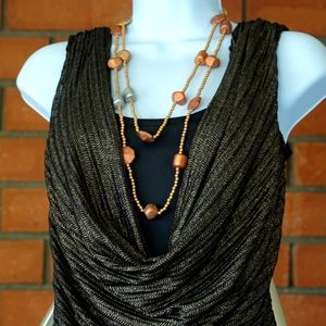 Guess, XS Sleeveles Cowl Neck, Jet Black NWT!